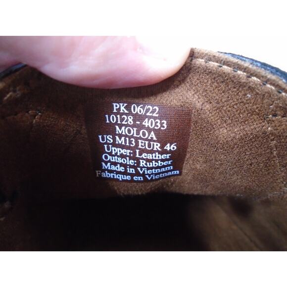 OluKai Moloa Black Toffee Men's Size 13 New Without Box Slip One Shoes - Picture 7 of 8